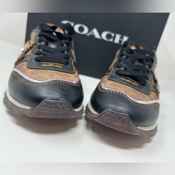 Women’s Coach Sneakers C118 CDC STR Tan Black US 7.5 - Picture 12 of 12